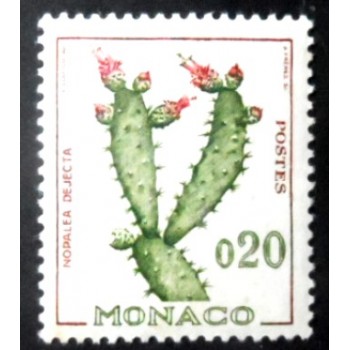 Selo postal de Mônaco de 1960 Opuntia sp.