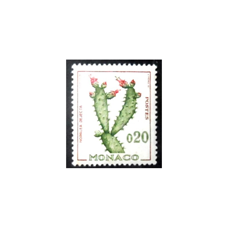 Selo postal de Mônaco de 1960 Opuntia sp.