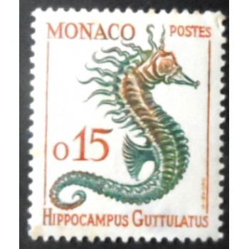 Selo postal de Mônaco de 1960 Long-snouted Seahorse