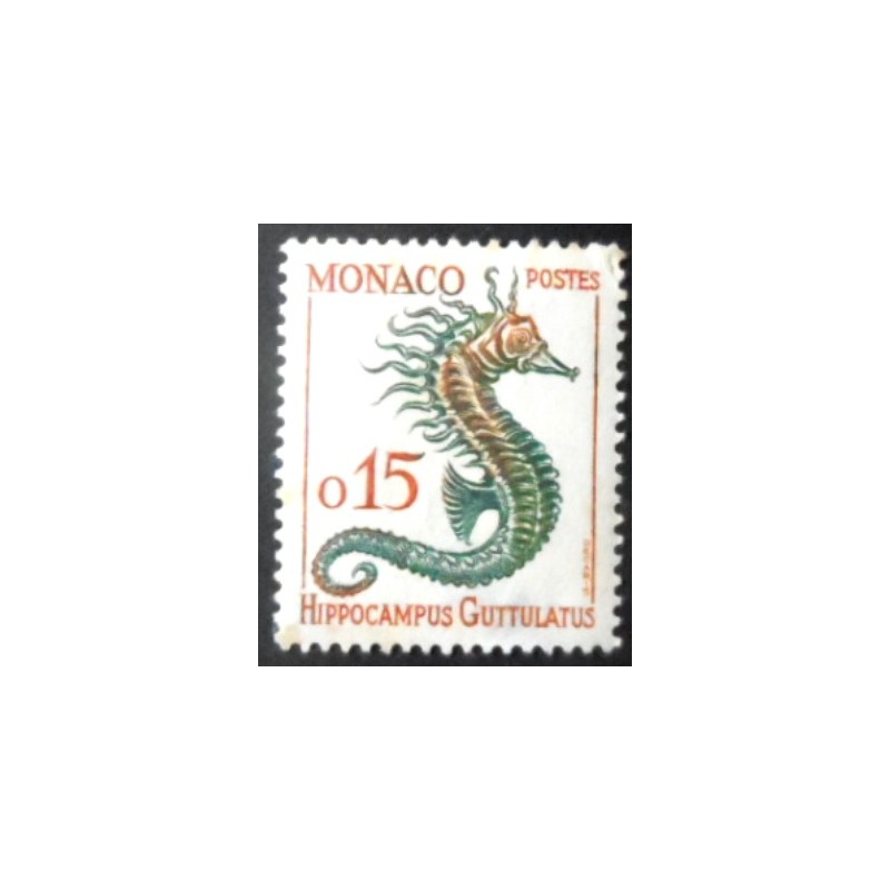 Selo postal de Mônaco de 1960 Long-snouted Seahorse