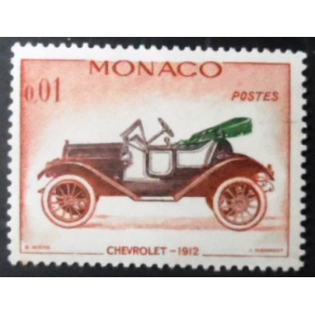 Selo postal de Monaco de 1961 Chevrolet 1912 M