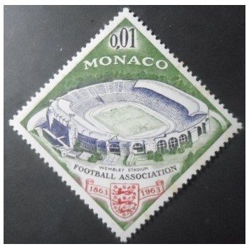 Selo postal de Monaco de 1963 Wembley Stadium N