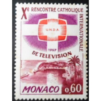 Selo postal de Mônaco de 1966 Congress of the Intl. Catholic Association
