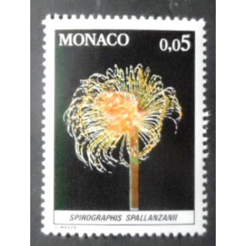 Selo postal de Mônaco de 1980 Mediterranean Fanworm N