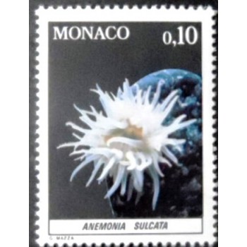 Selo postal de Mônaco de 1980 Mediterranean Fanworm