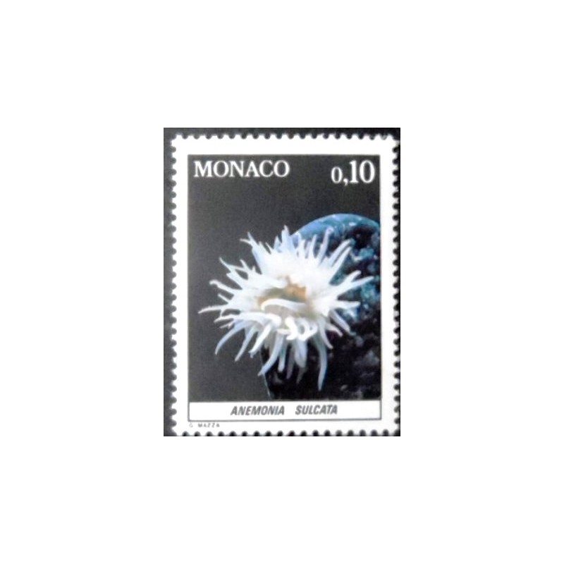 Selo postal de Mônaco de 1980 Mediterranean Fanworm