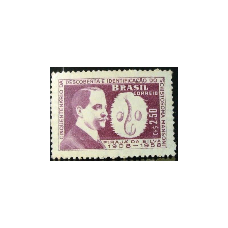 Selo postal do Brasil de 1959 Pirajá da Silva M