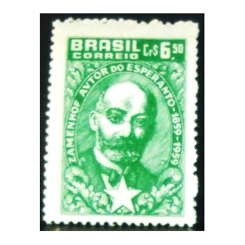 Selo postal do Brasil de 1960 Lazaru Zamenhof M