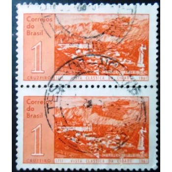 Par de selos postais do Brasil de 1960 Ouro Preto