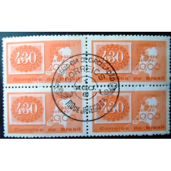 Imagem da quadra de selos postais do Brasil de 1961 Olho-de-gato 20 M1D anunciada