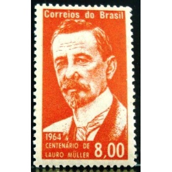 Selo postal do Brasil de 1964 Lauro Müller M