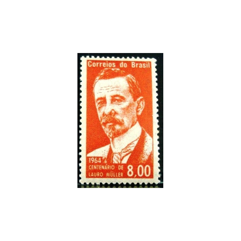 Selo postal do Brasil de 1964 Lauro Müller M