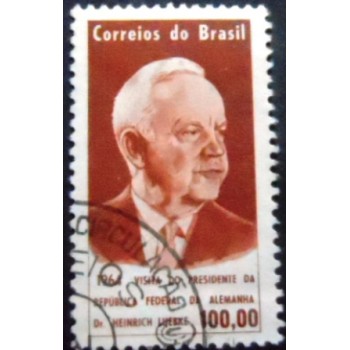 Selo postal do Brasil de 1964 Heinrich Lübke NCC