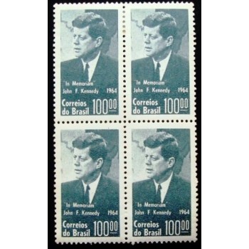 Quadra de selos postais do Brasil de 1964 Kennedy N