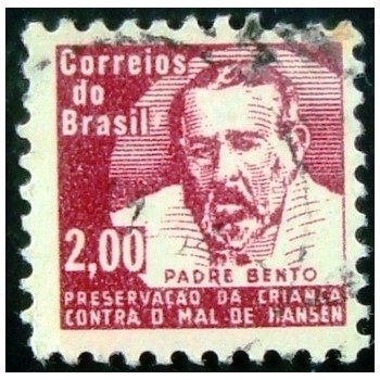 Imagem similar à do selo postal do Brasil de 1964 Padre Bento H 10 U