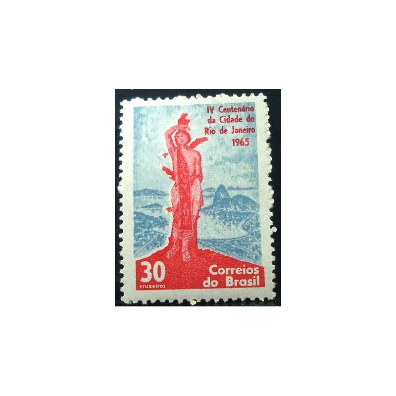 Selo postal do Brasil de 1965 São Sebastião M