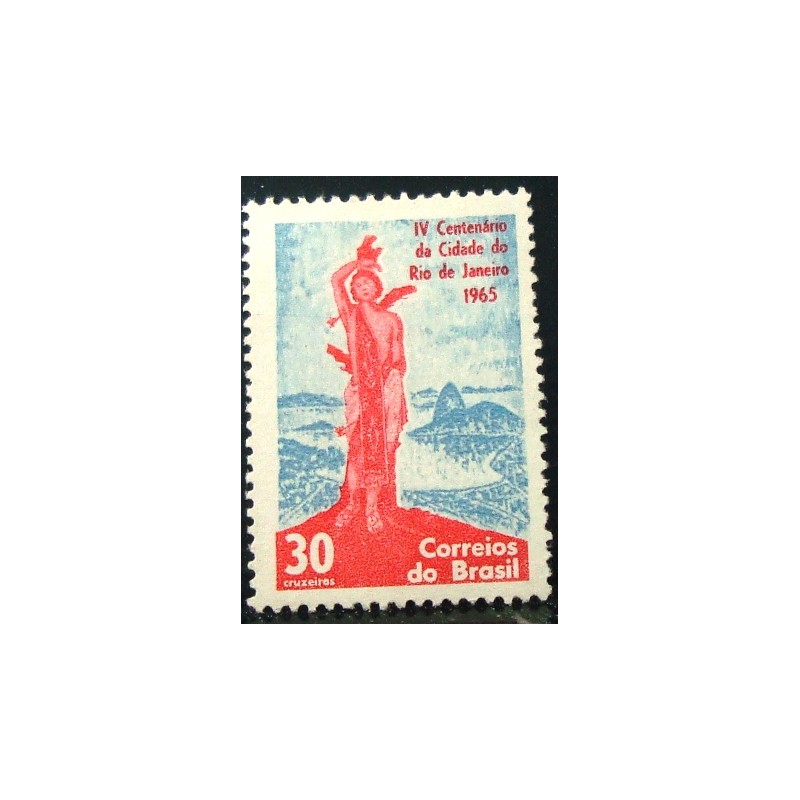 Selo postal do Brasil de 1964 Papa João XXIII N