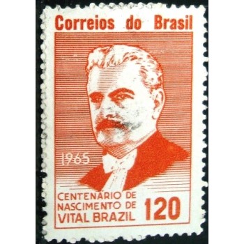 Imagem similar à do selo postal do Brasil de 1965 Vital Brazil  U