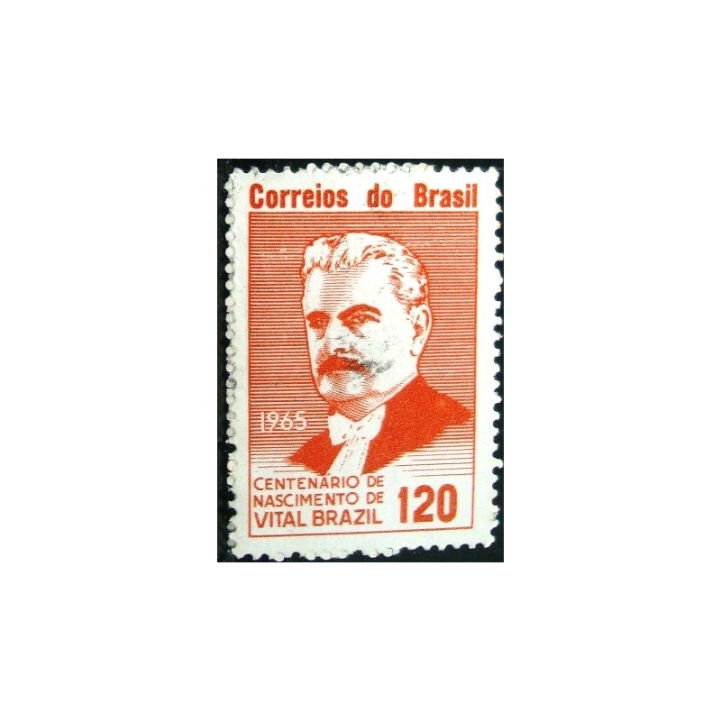Imagem similar à do selo postal do Brasil de 1965 Vital Brazil  U