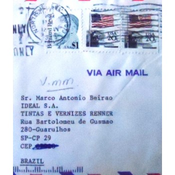 Imagem do envelope anunciado de 1989 Miami / Guarulhos - selos