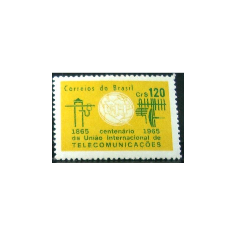 Selo postal do Brasil de 1965 UIT M