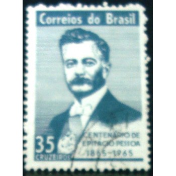Imagem similar à do selo postal do Brasil de 1965 Epitácio Pessoa U