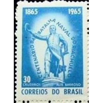 Selo postal do Brasil de 1965 Batalha do Riachuelo M