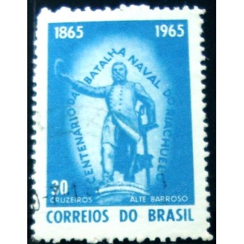 Imagem similar à do selo postal do Brasil de 1965 Batalha do Riachuelo U