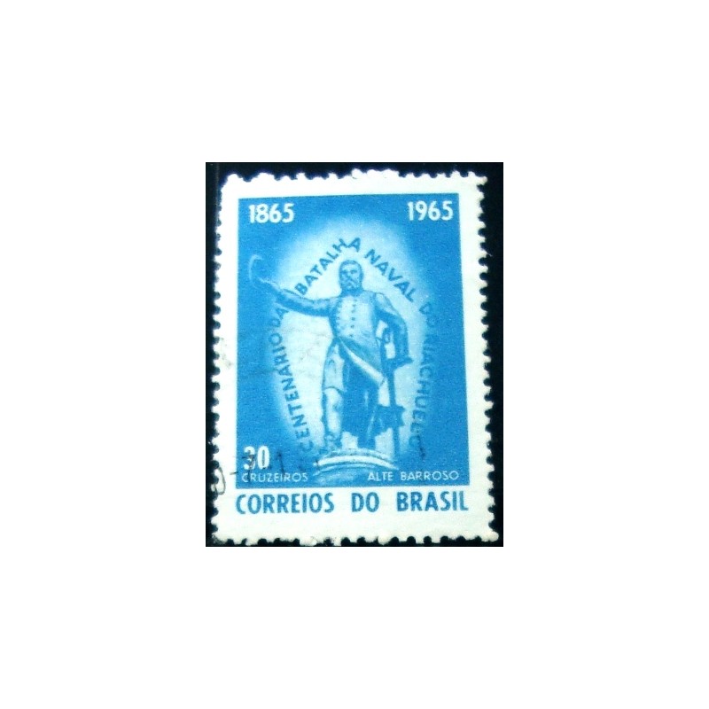 Imagem similar à do selo postal do Brasil de 1965 Batalha do Riachuelo U