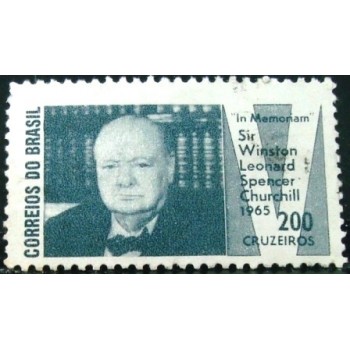 Imagem similar á do selo postal do Brasil de 1965 Sir Winston Churchill U