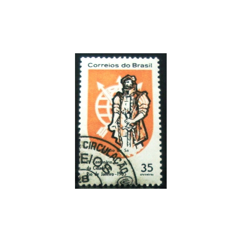 Selo postal do Brasil de 1965 Estácio de Sá MCC