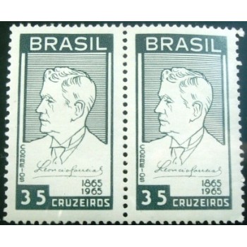 Par de selos do Brasil de 1965 Lêoncio Correia M