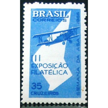 Selo postal do Brasil de 1965 Semana da Asa M