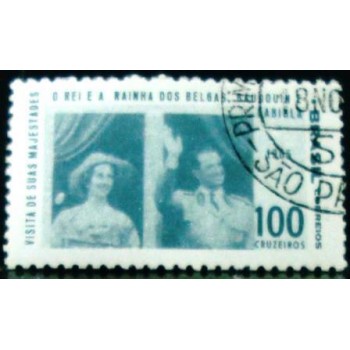 Selo postal do Brasil de 1965 - Baudouim e Fabíola MCC