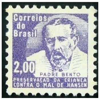 Selo postal do Brasil de 1965 Padre Bento H 11 M