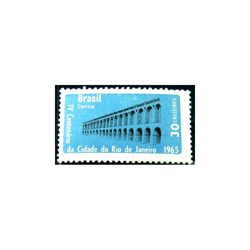 Selo postal do Brasil de 1965 Arcos da Lapa M