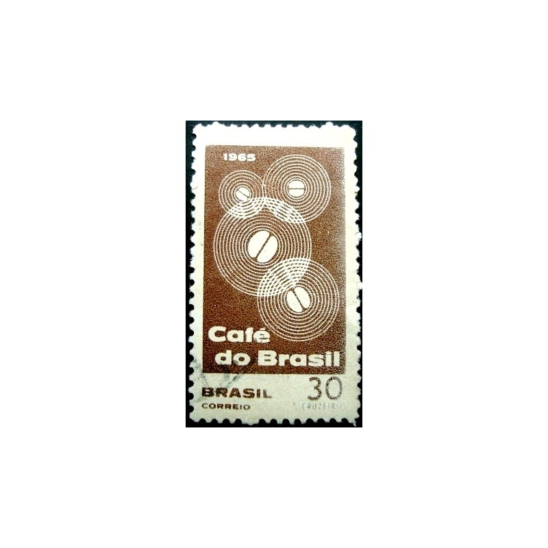 Imagem similar à do selo postal do Brasil de 1965 Café do Brasil U