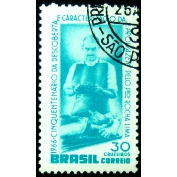 Selo postal do Brasil de 1966 Henrique Rocha Lima MCC