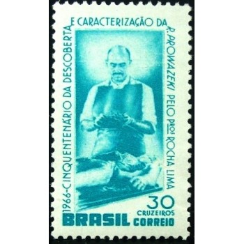Selo postal do Brasil de 1966 Henrique Rocha Lima N