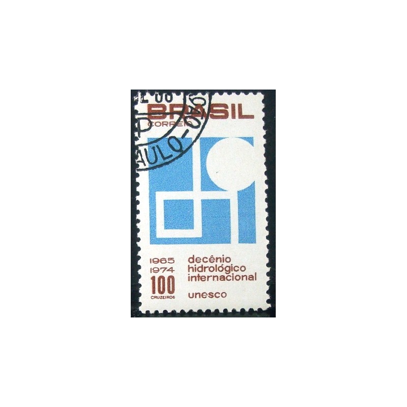 Selo postal do Brasil de 1966 Decênio Hidrológico M1D