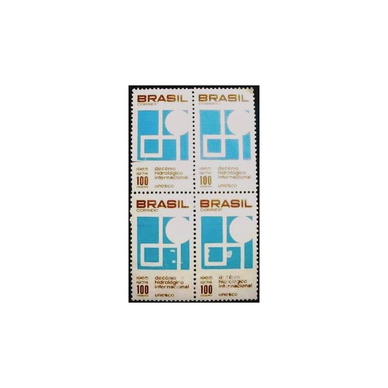 Quadra de selos postais do Brasil de 1966 Decênio Hidrológico N