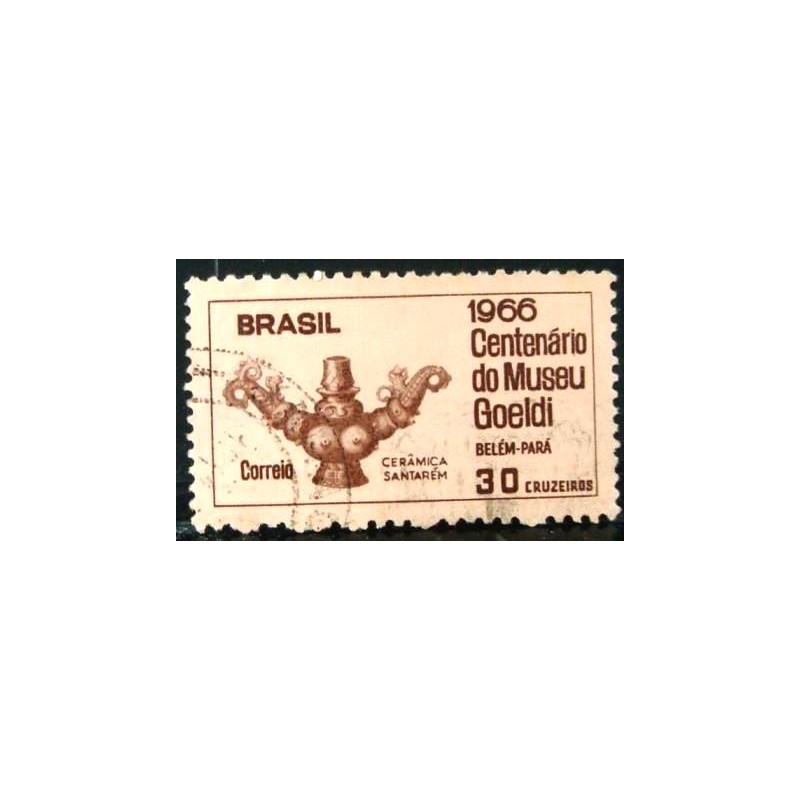 Imagem similar à do selo postal do Brasil de 1966 Museu Emilio Goelbi U