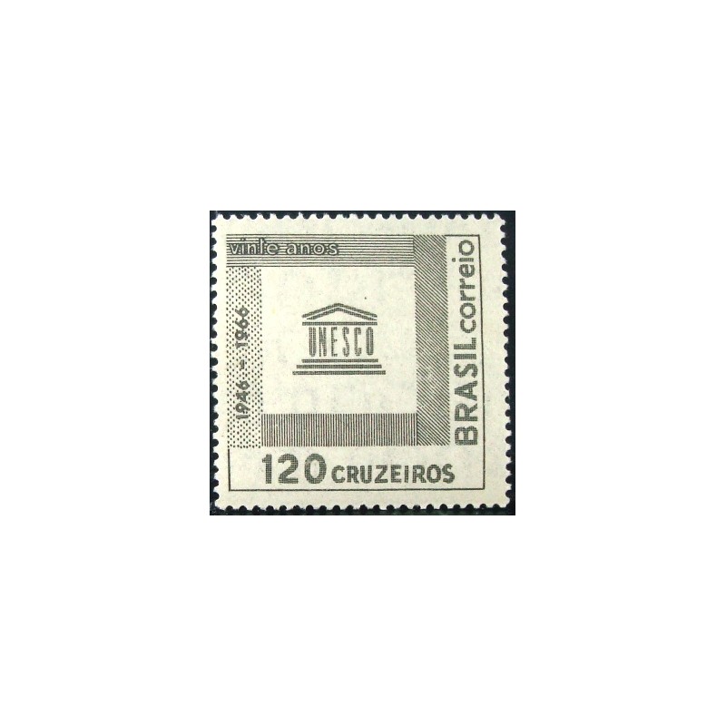 Selo postal do Brasil de 1966 UNESCO M