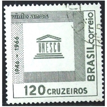 Imagem similar à do selo postal do Brasil de 1966 UNESCO U