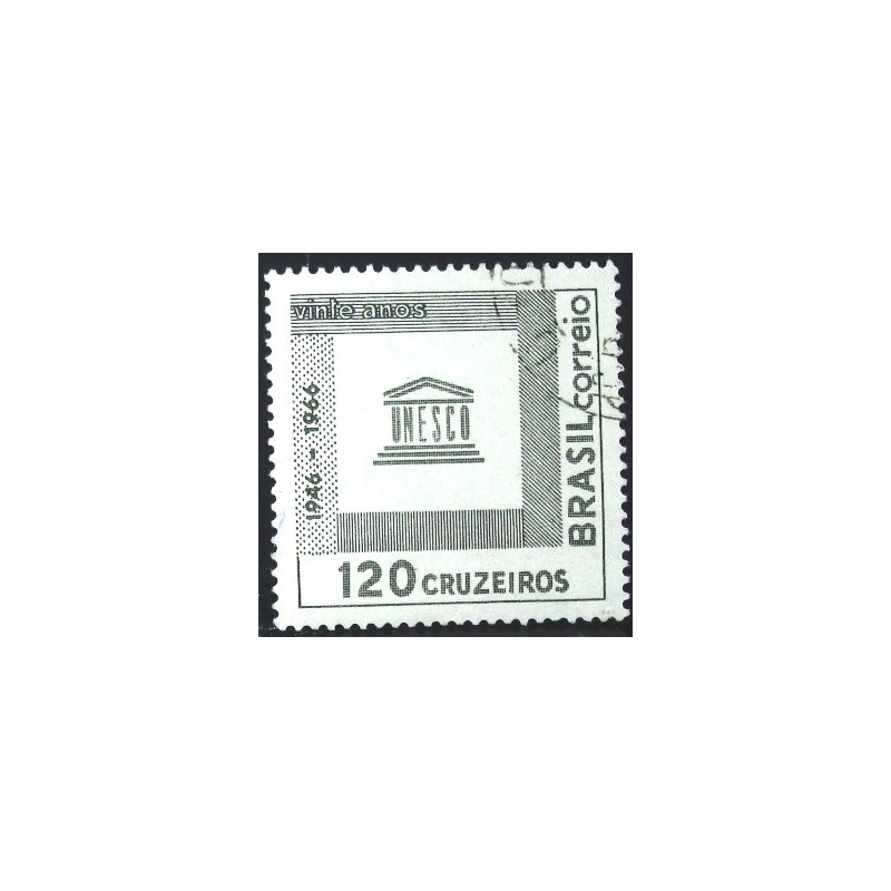 Imagem similar à do selo postal do Brasil de 1966 UNESCO U