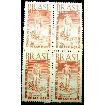 Quadra de selos postais do Brasil de 1966 Antonio Correia Pinto N