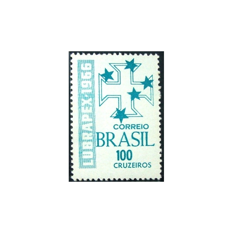 Selo postal do Brasil de 1966 1ª LUBRAPEX M