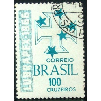 Selo postal do Brasil de 1966 1ª LUBRAPEX M1D