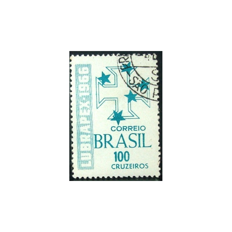 Selo postal do Brasil de 1966 1ª LUBRAPEX M1D