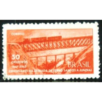 Imagem similar á do selo postal de 1967 Estrada de Ferro Santos - Jundiaí U